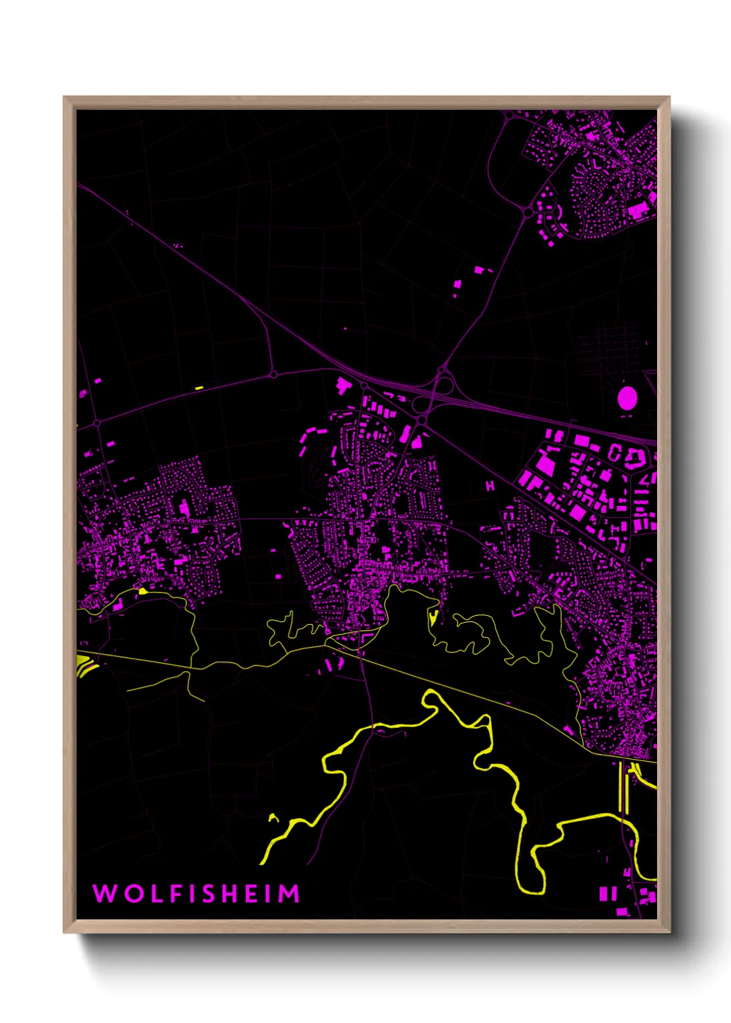 Une affiche de carte sur Wolfisheim
