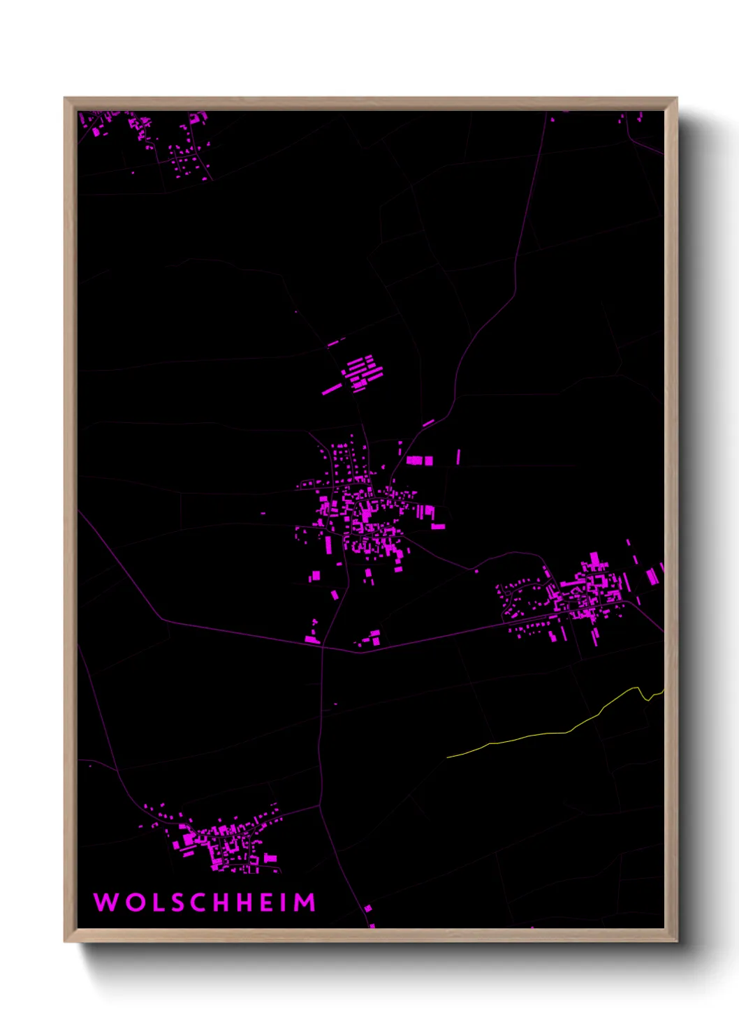 Une affiche de carte sur Wolschheim