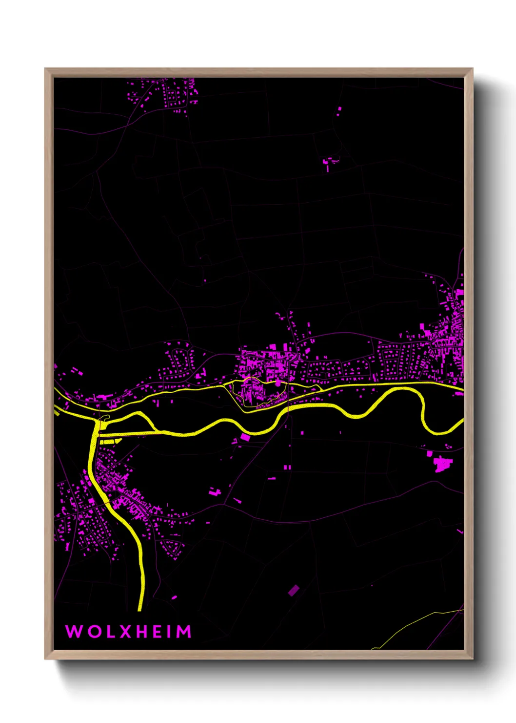 Une affiche de carte sur Wolxheim