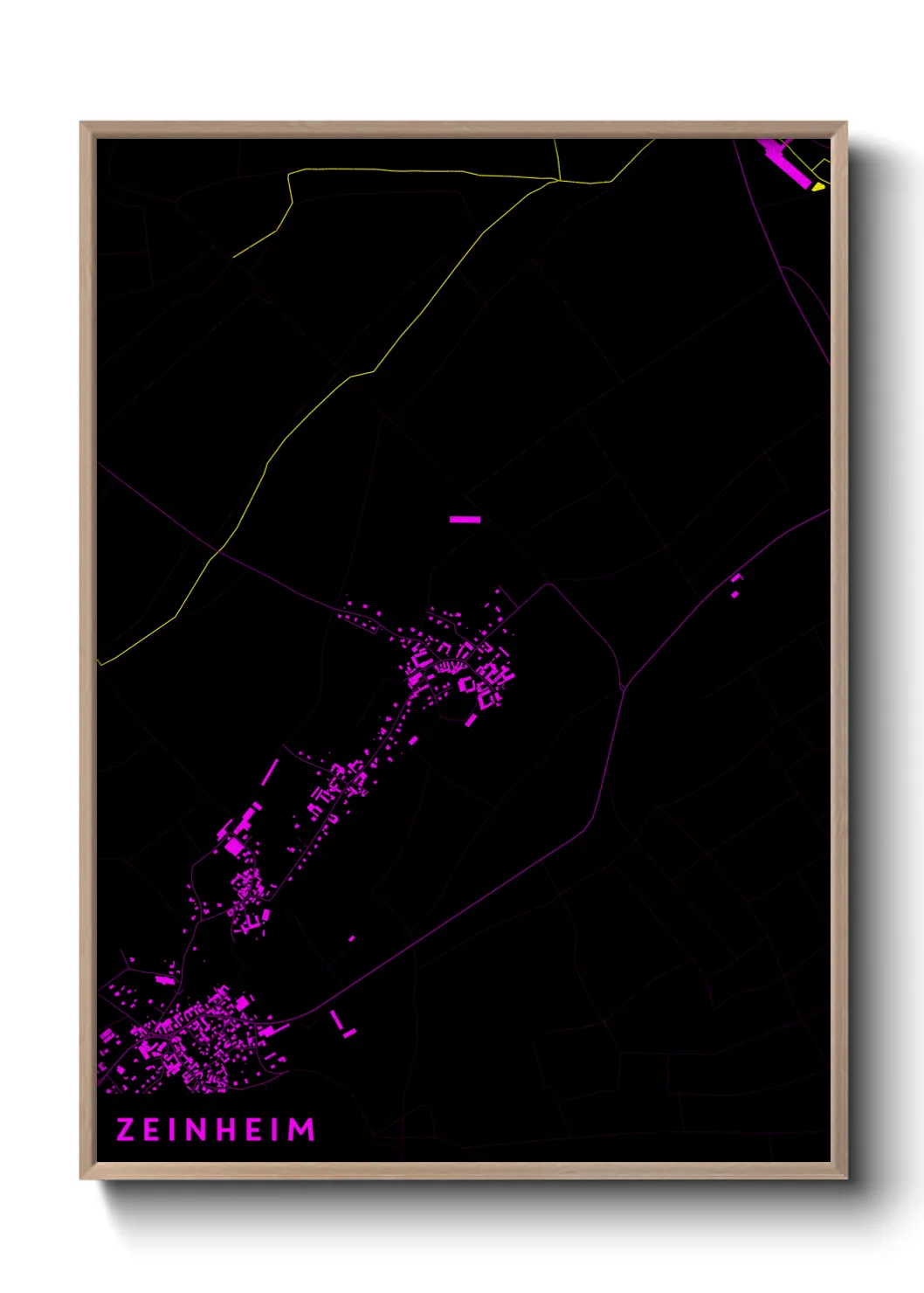 Une affiche de carte sur Zeinheim