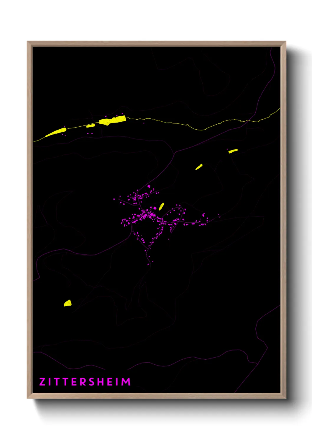 Une affiche de carte sur Zittersheim