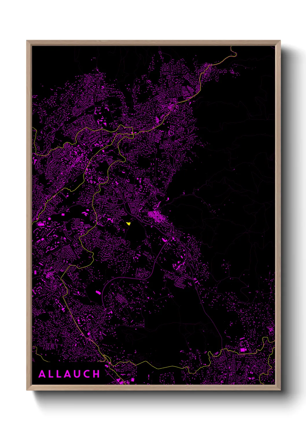 Une affiche de carte sur Allauch