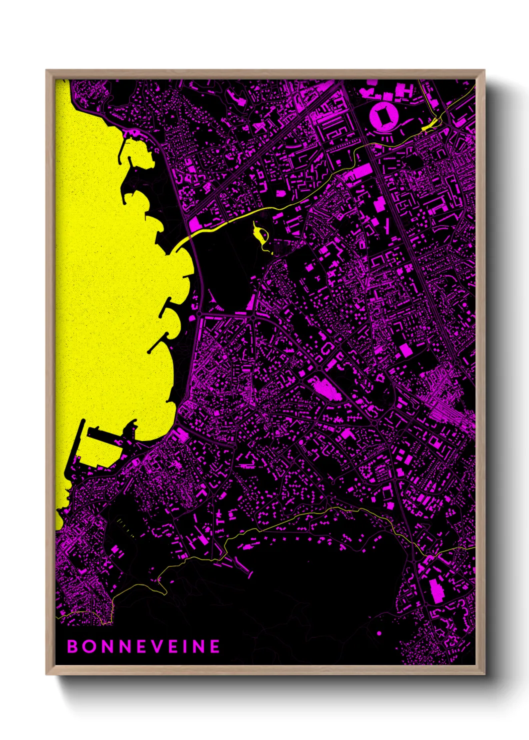 Une affiche de carte sur Bonneveine