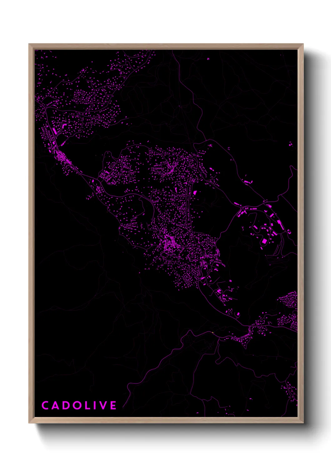 Une affiche de carte sur Cadolive