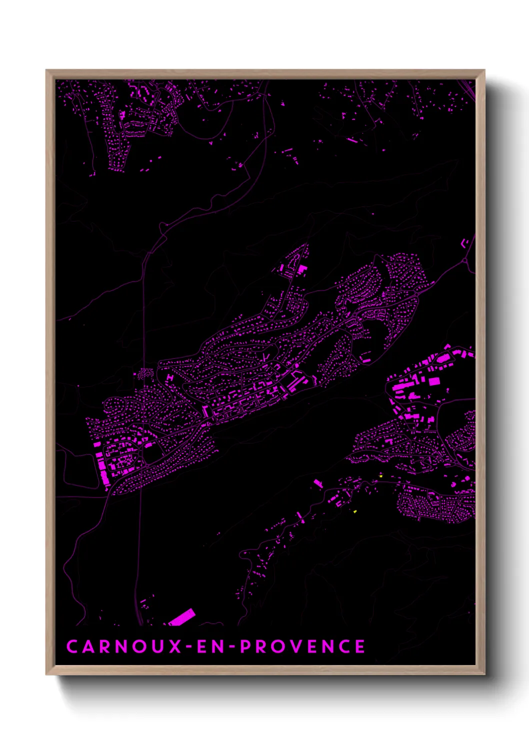 Une affiche de carte sur Carnoux-en-Provence