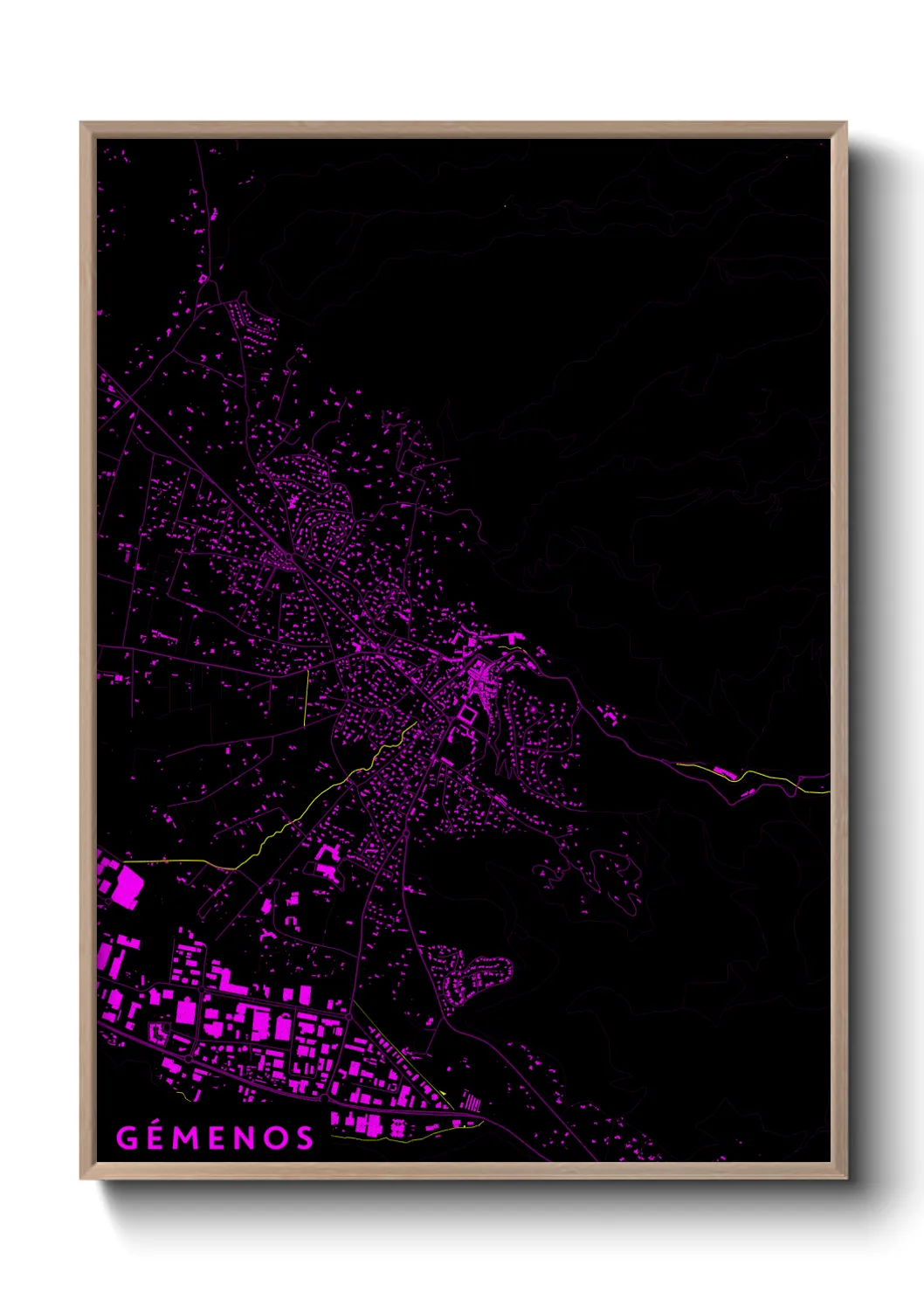 Une affiche de carte sur Gémenos