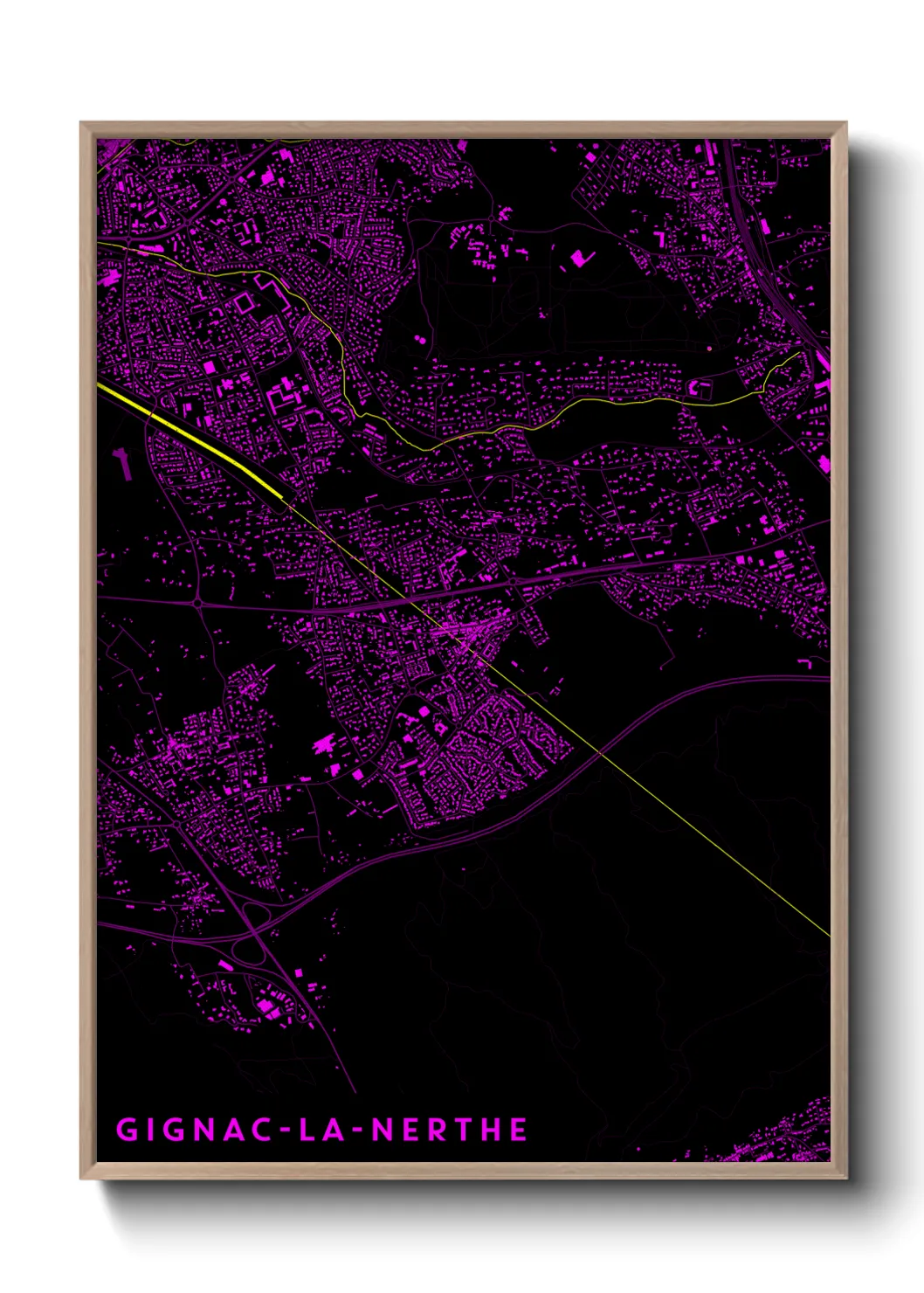 Une affiche de carte sur Gignac-la-Nerthe