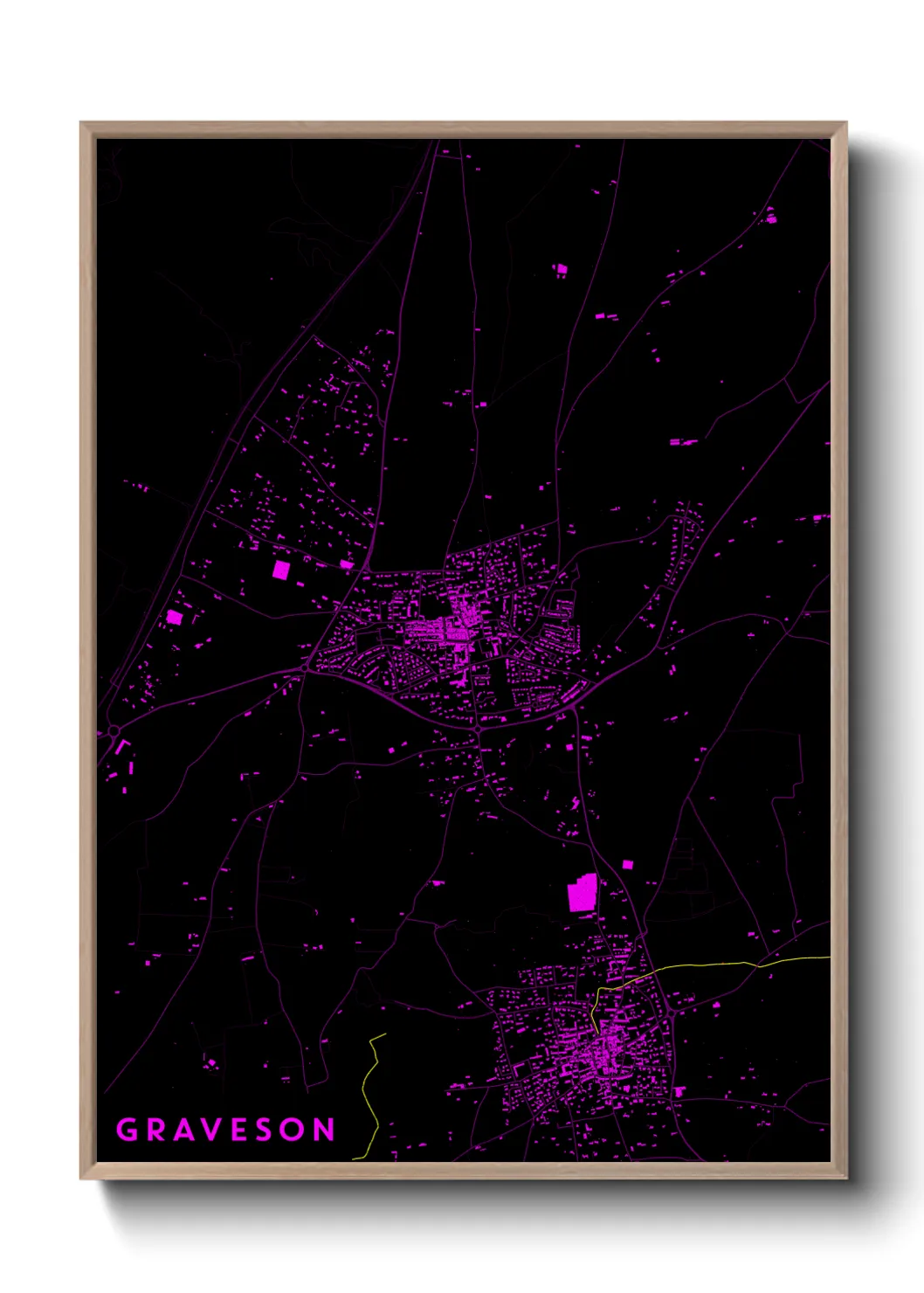 Une affiche de carte sur Graveson