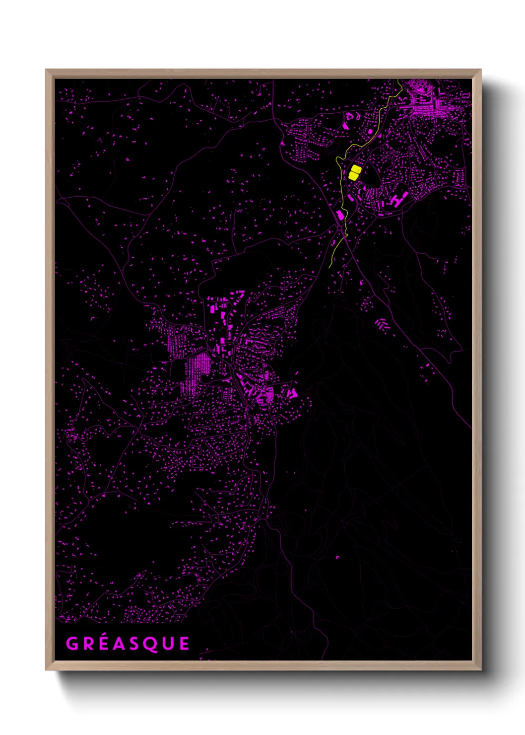 Une affiche de carte sur Gréasque