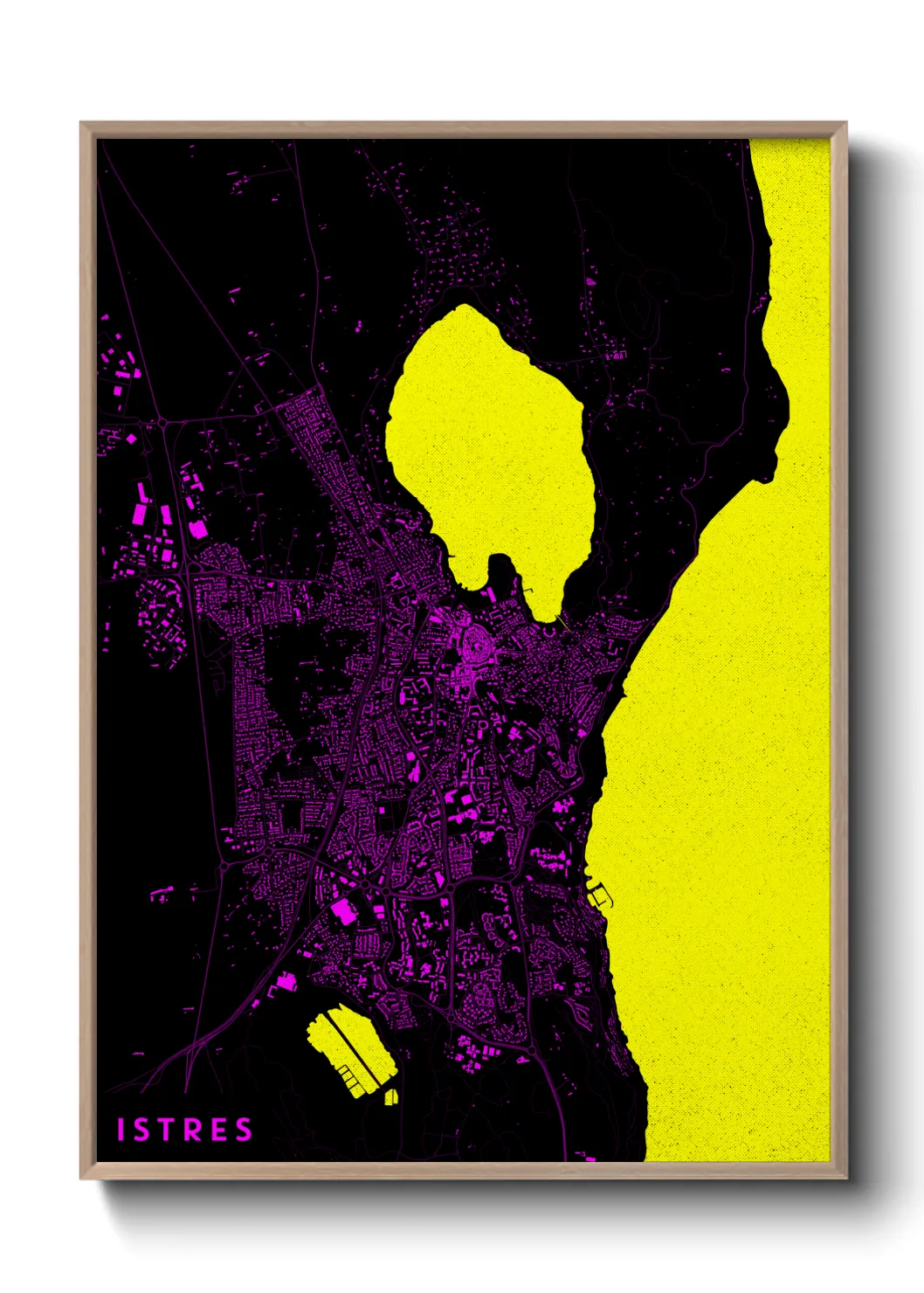 Une affiche de carte sur Istres