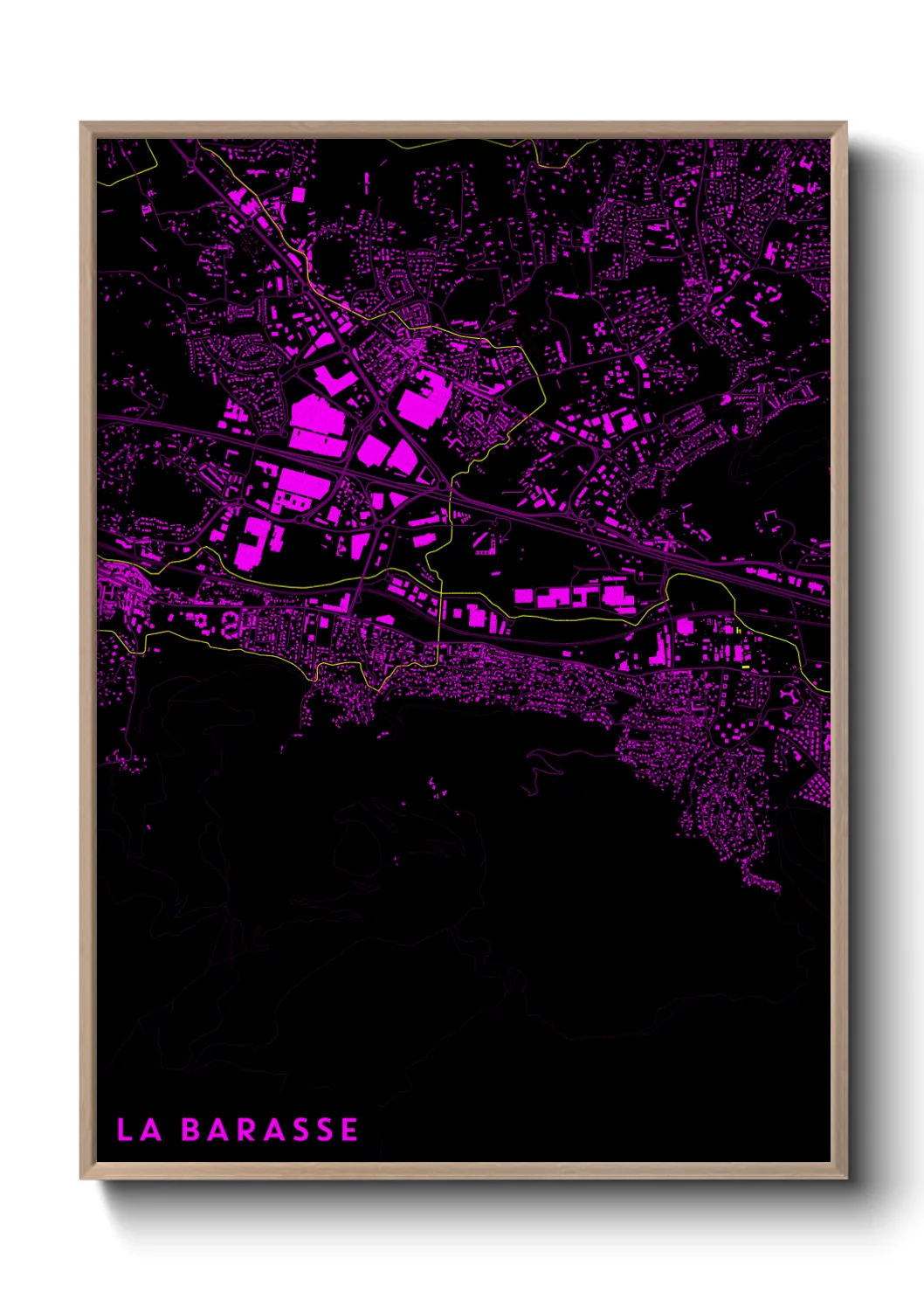 Une affiche de carte sur La Barasse