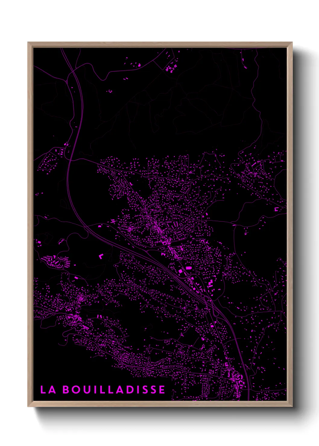 Une affiche de carte sur La Bouilladisse