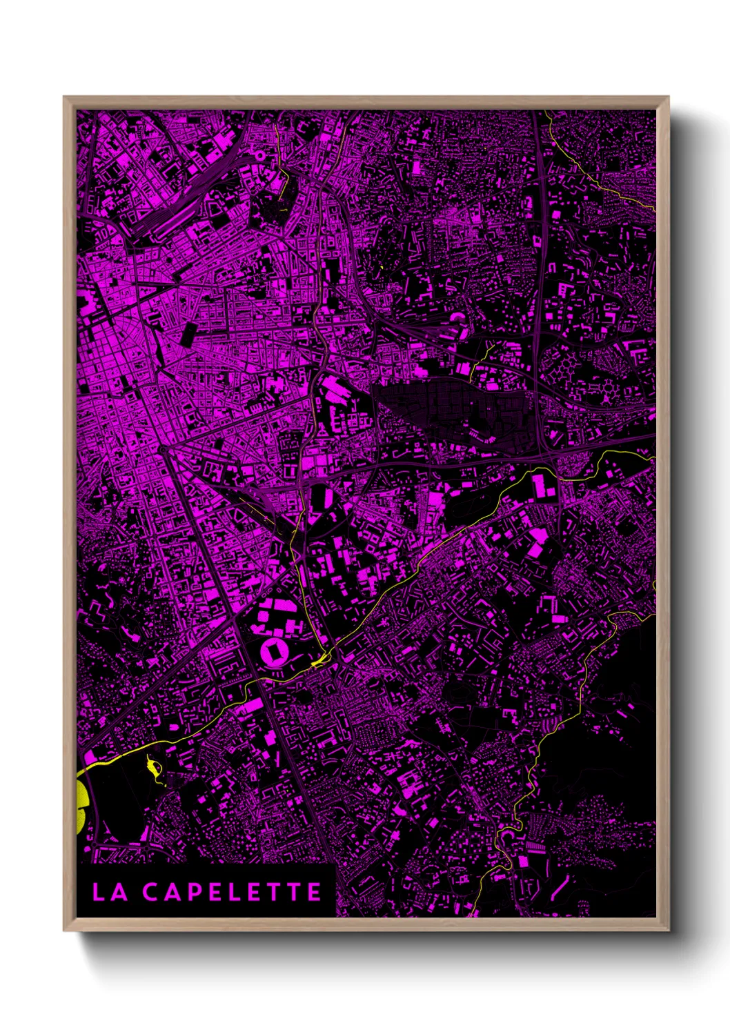 Une affiche de carte sur La Capelette