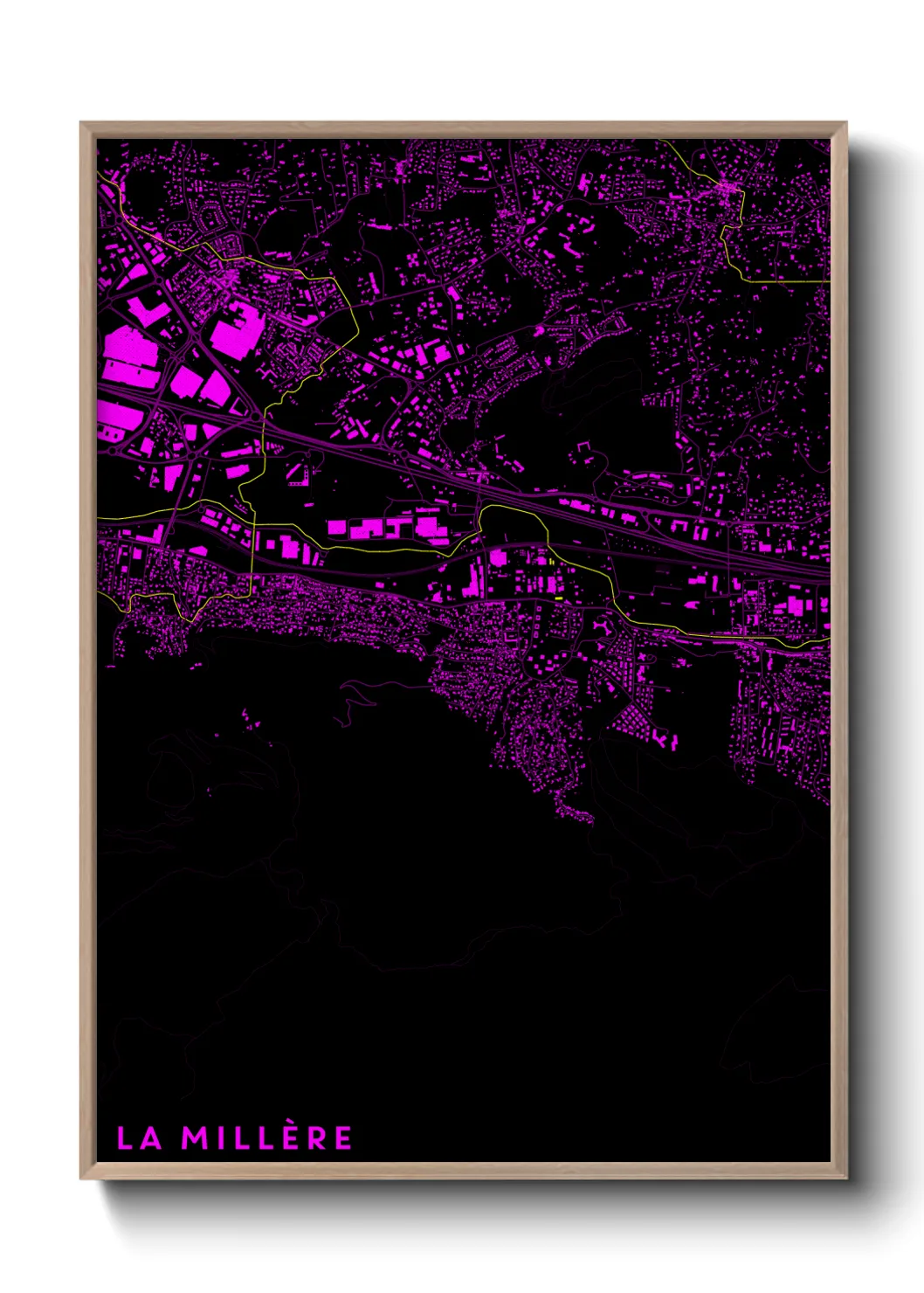 Une affiche de carte sur La Millère