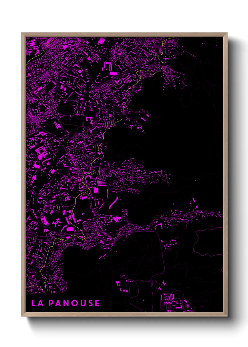 Une affiche de carte sur La Panouse