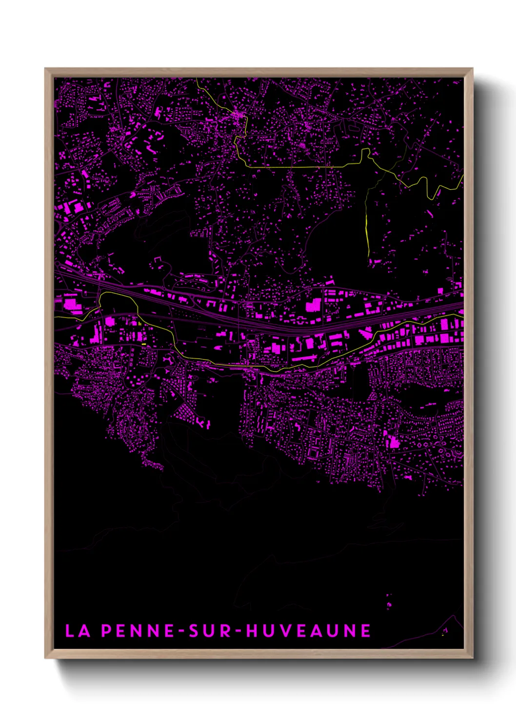 Une affiche de carte sur La Penne-sur-Huveaune