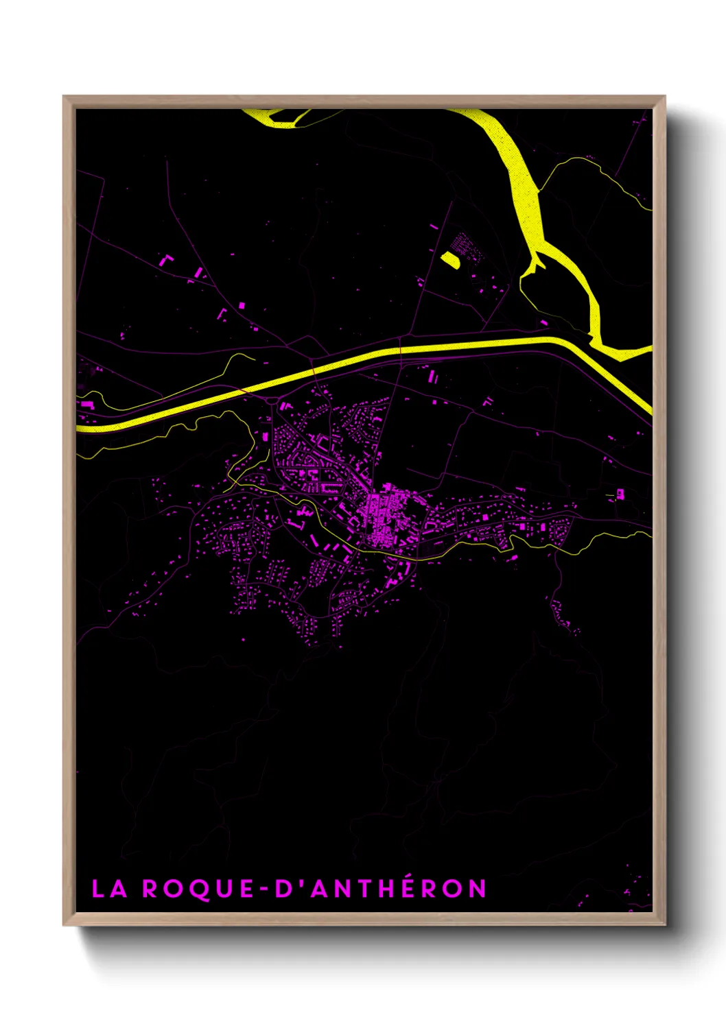 Une affiche de carte sur La Roque-d'Anthéron