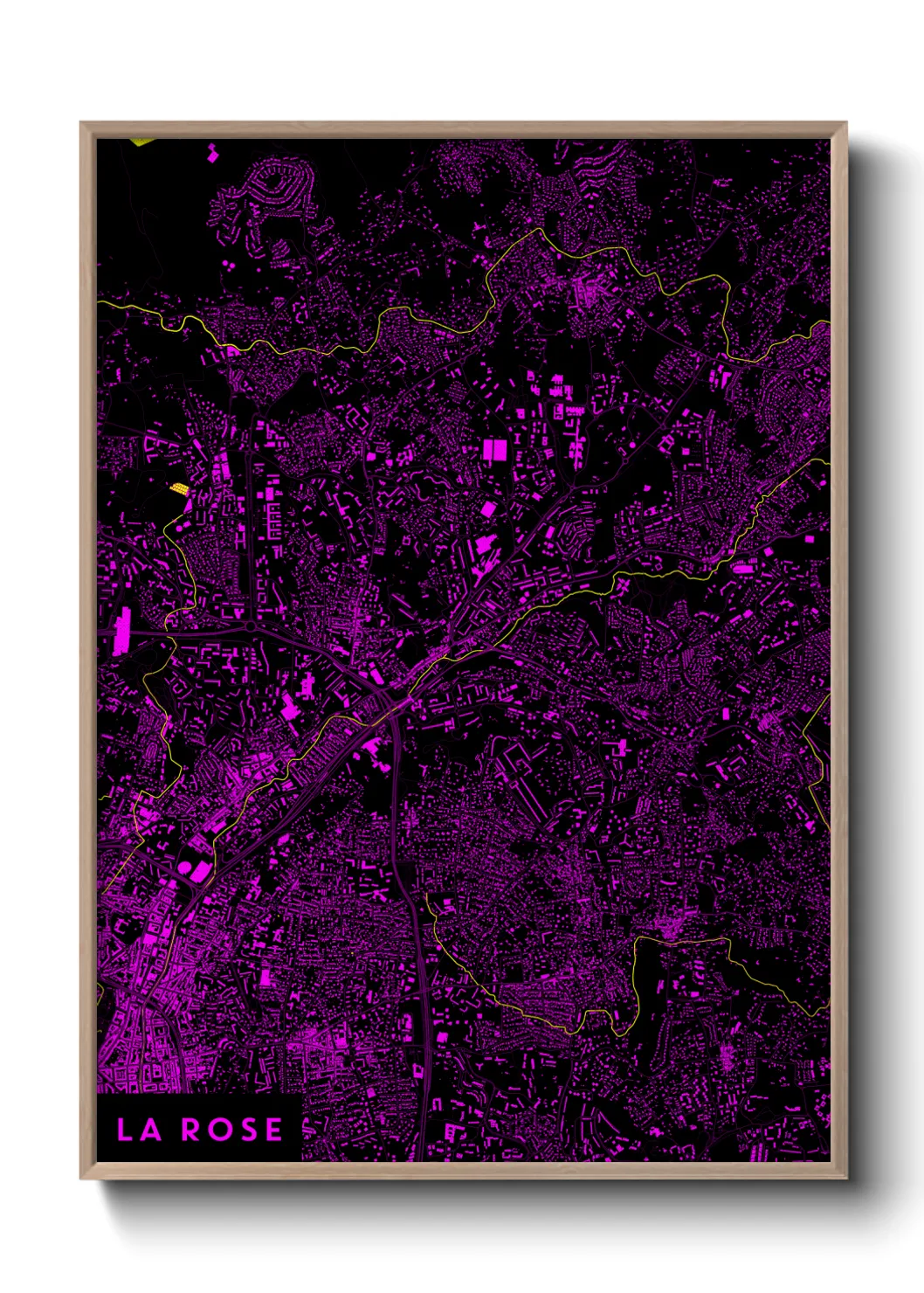 Une affiche de carte sur La Rose