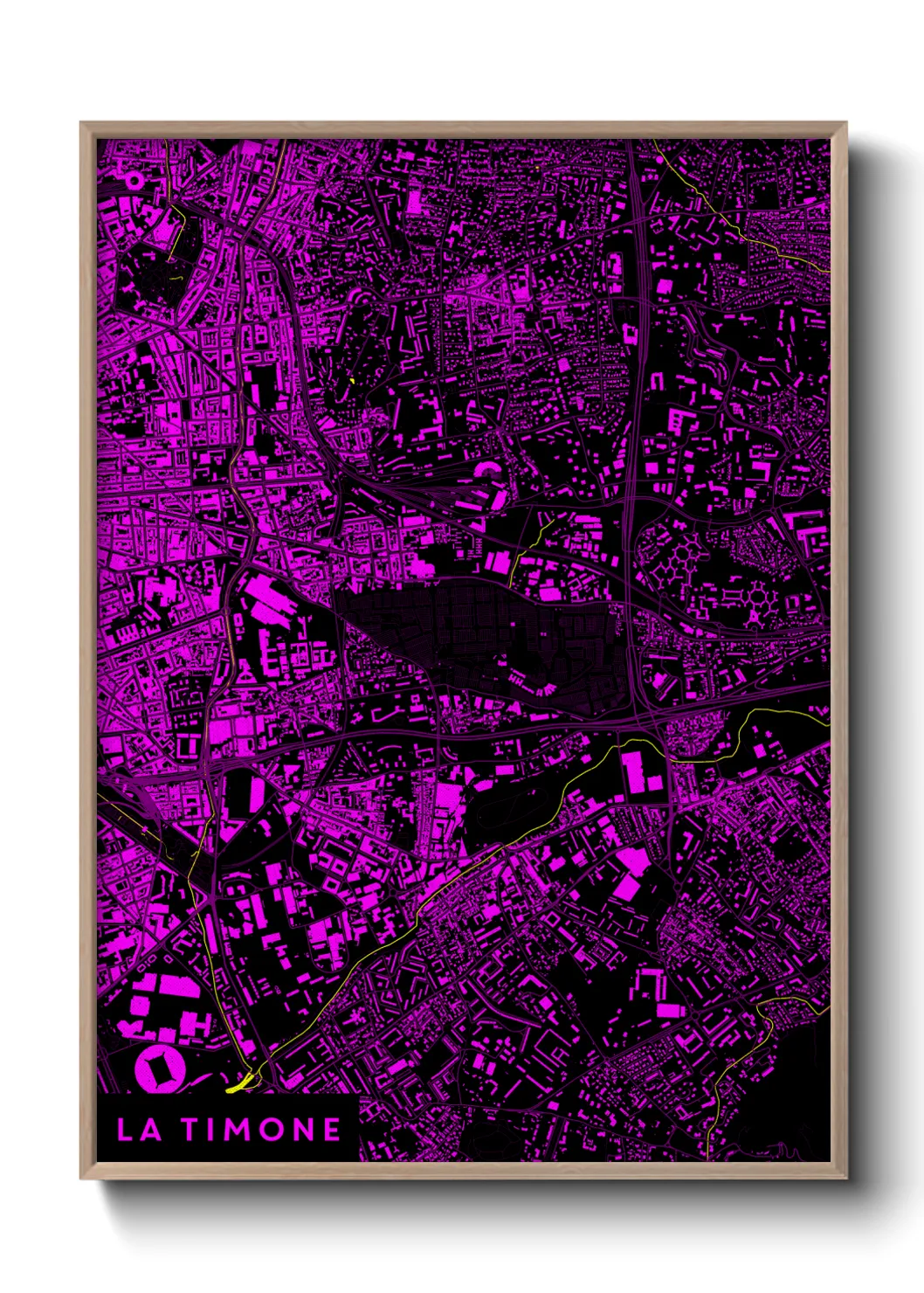 Une affiche de carte sur La Timone