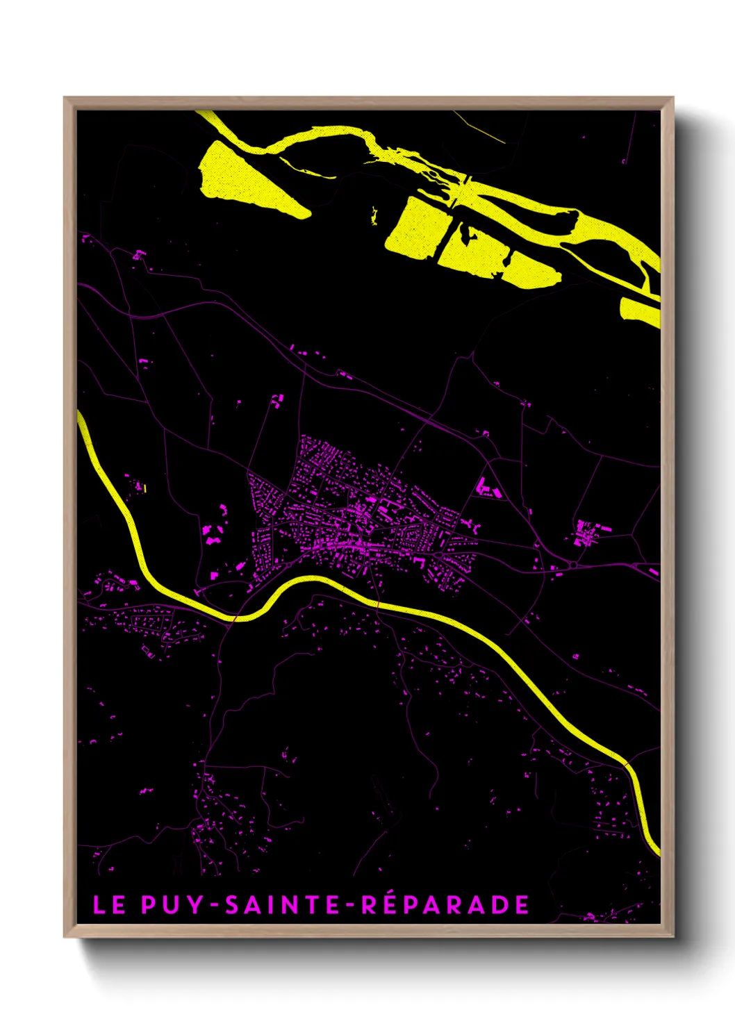 Une affiche de carte sur Le Puy-Sainte-Réparade