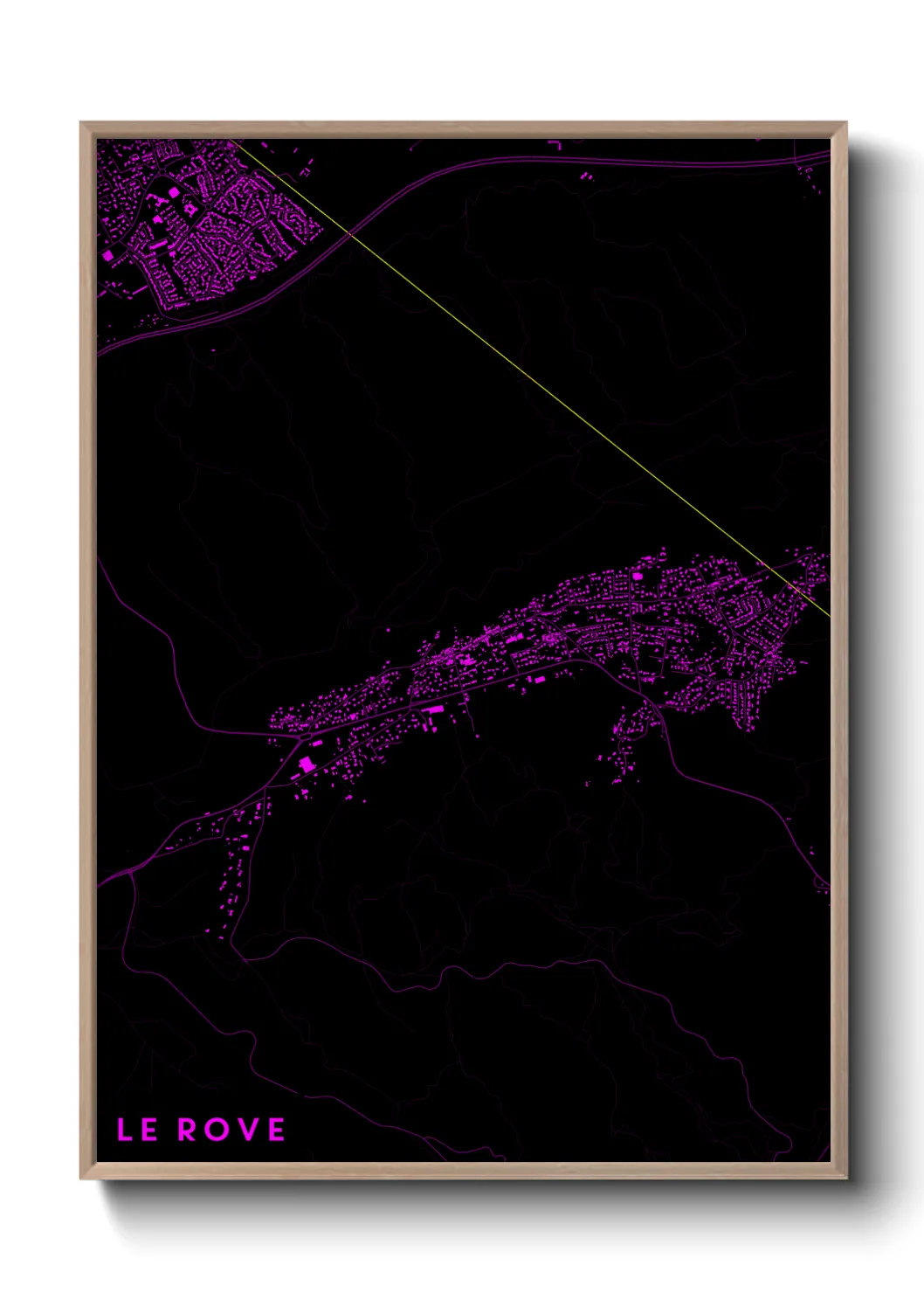 Une affiche de carte sur Le Rove