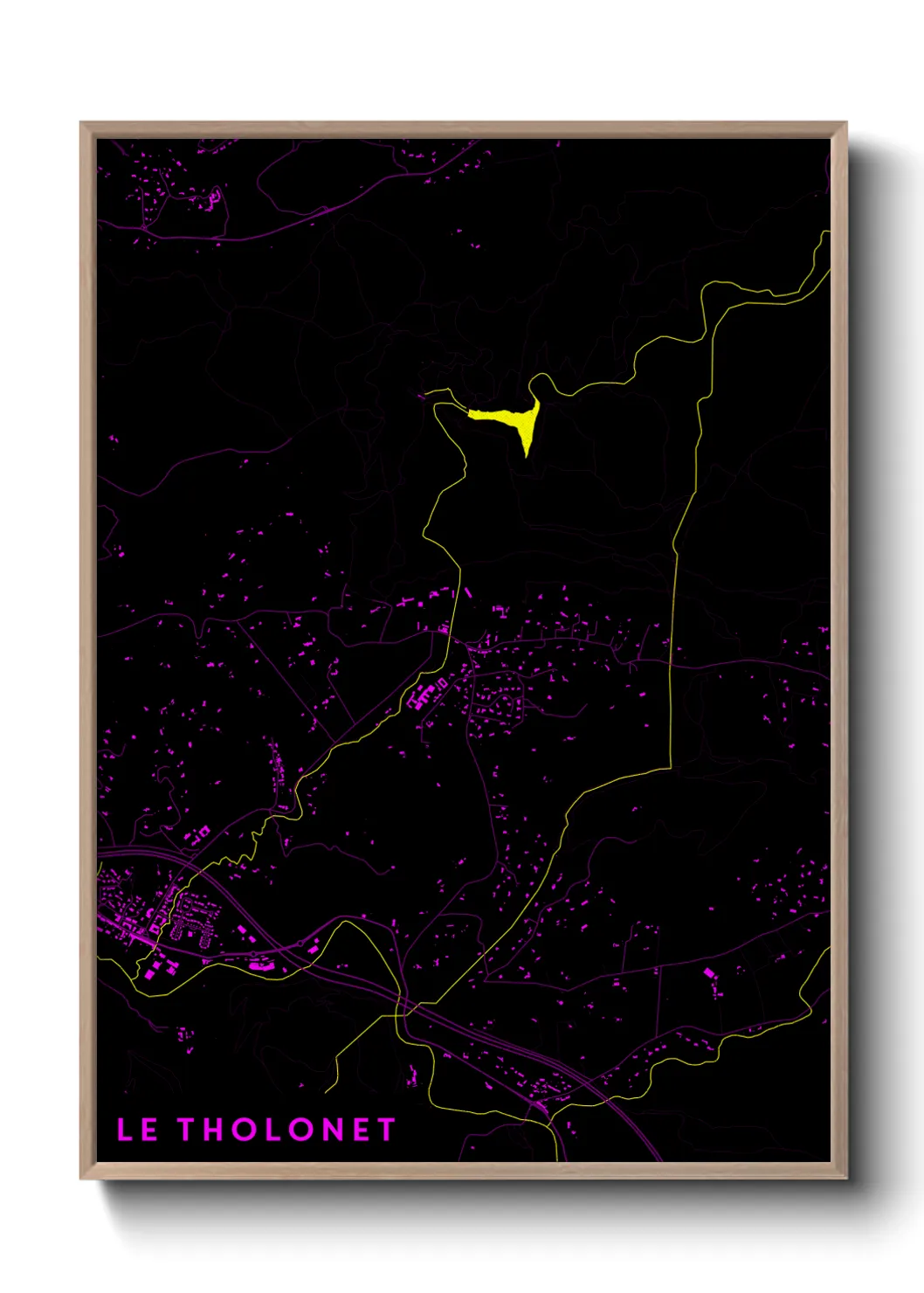 Une affiche de carte sur Le Tholonet