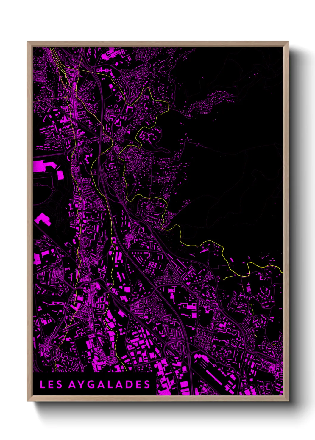 Une affiche de carte sur Les Aygalades