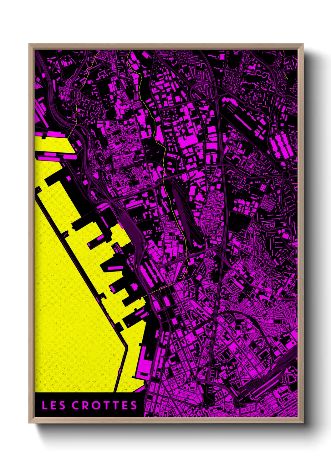 Une affiche de carte sur Les Crottes