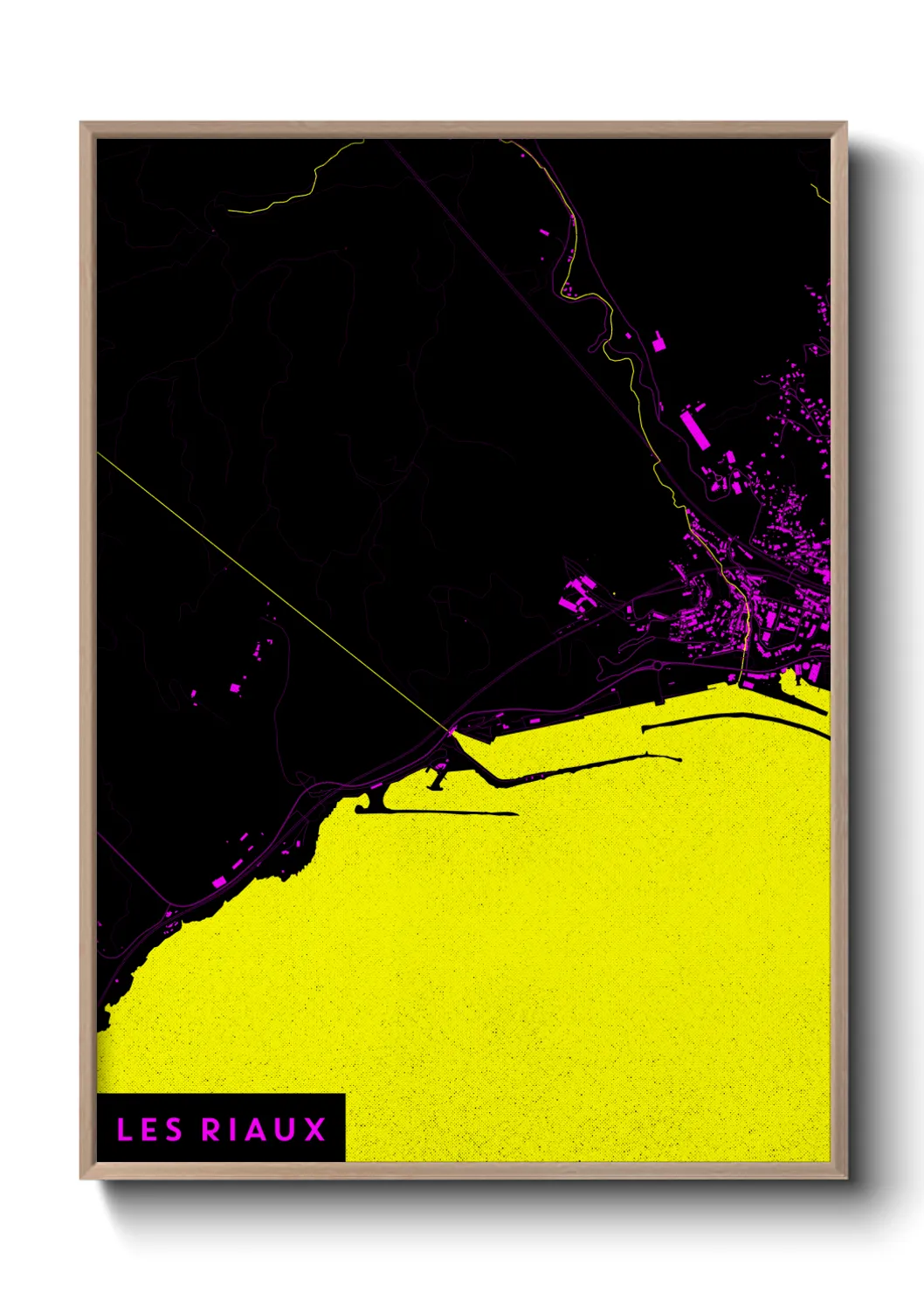 Une affiche de carte sur Les Riaux