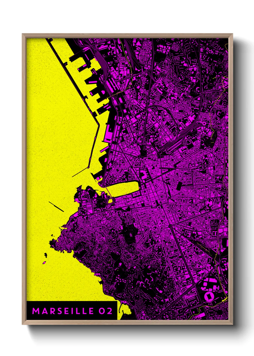 Une affiche de carte sur Marseille 02