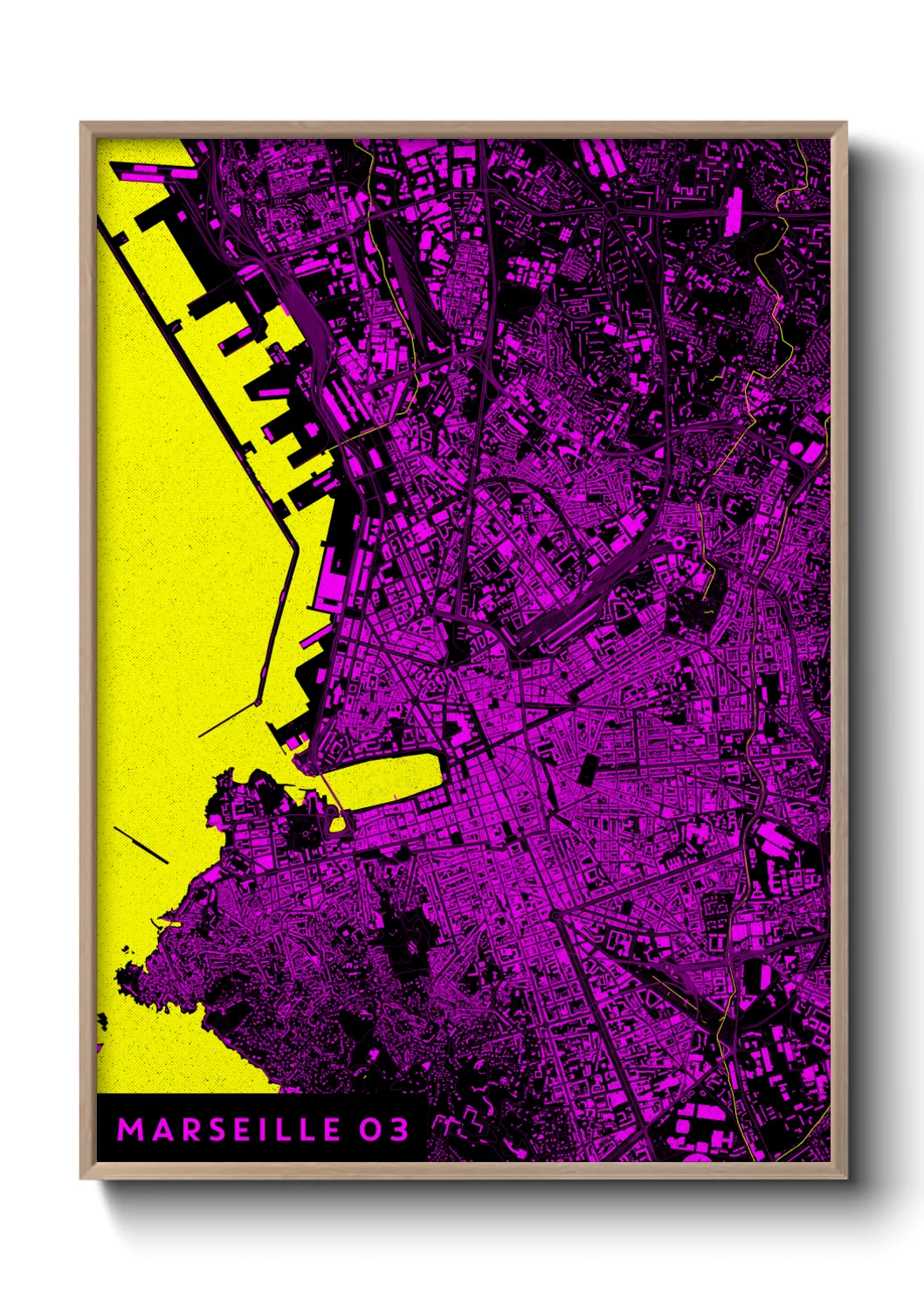 Une affiche de carte sur Marseille 03