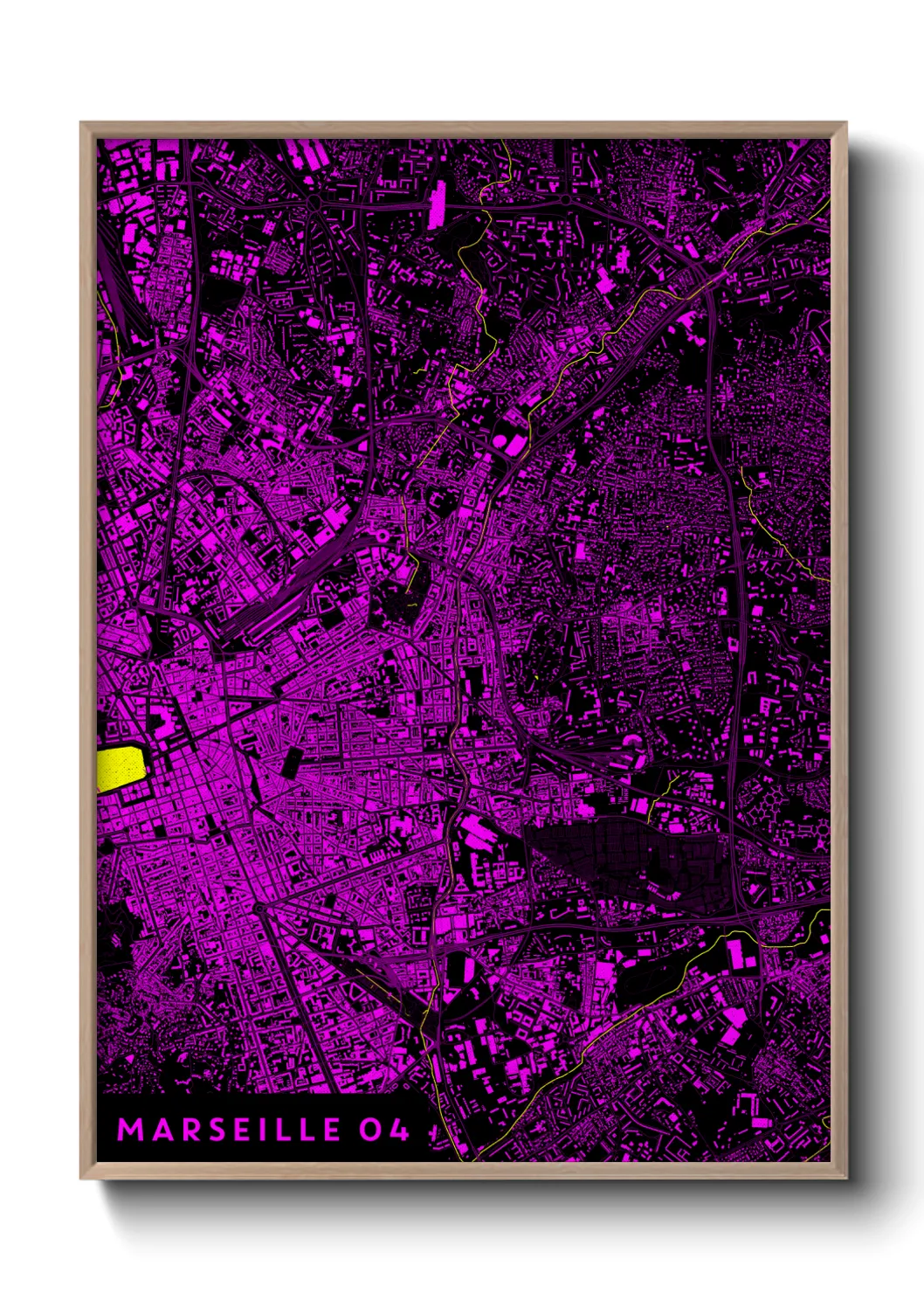 Une affiche de carte sur Marseille 04