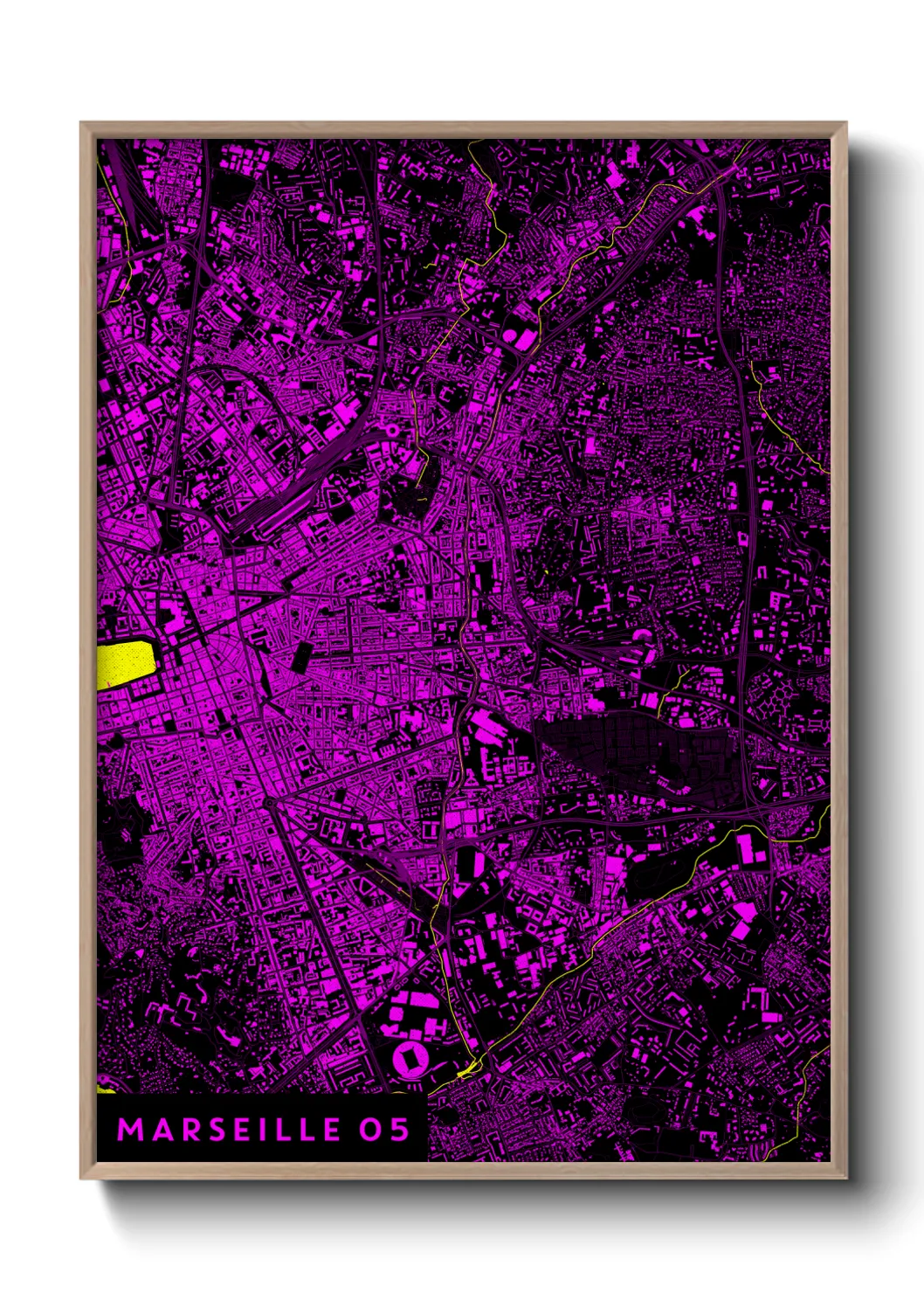 Une affiche de carte sur Marseille 05