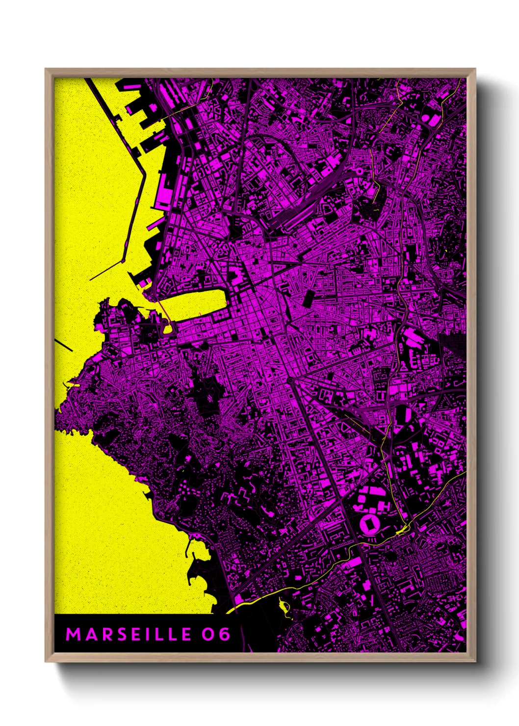 Une affiche de carte sur Marseille 06