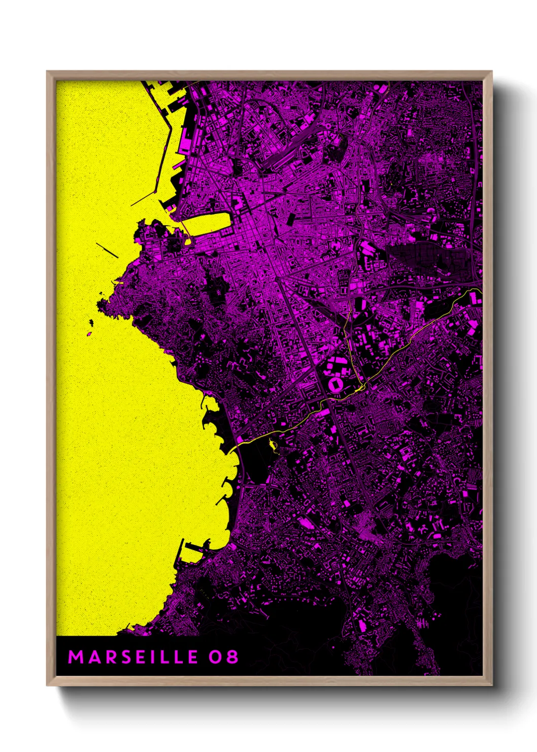 Une affiche de carte sur Marseille 08