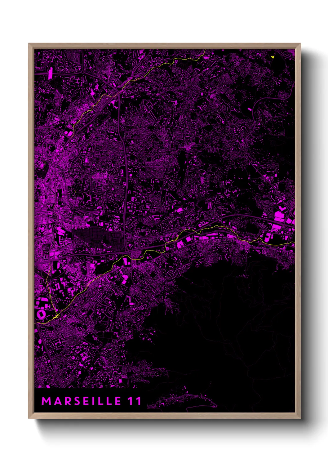 Une affiche de carte sur Marseille 11