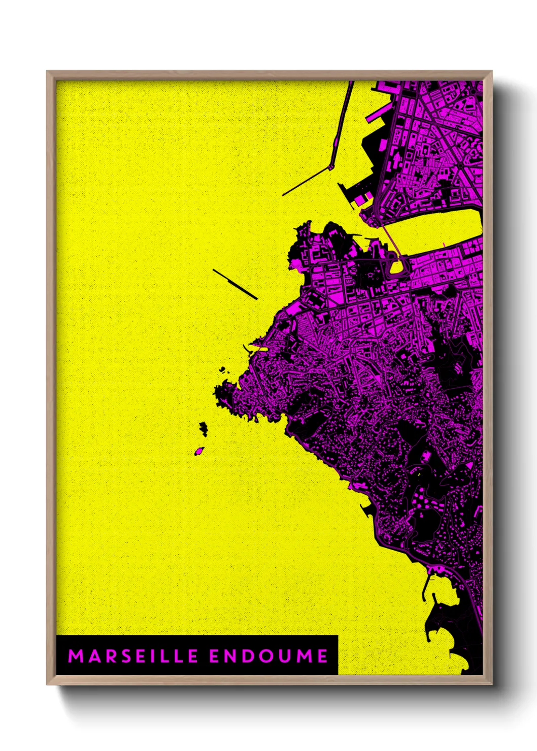 Une affiche de carte sur Marseille Endoume