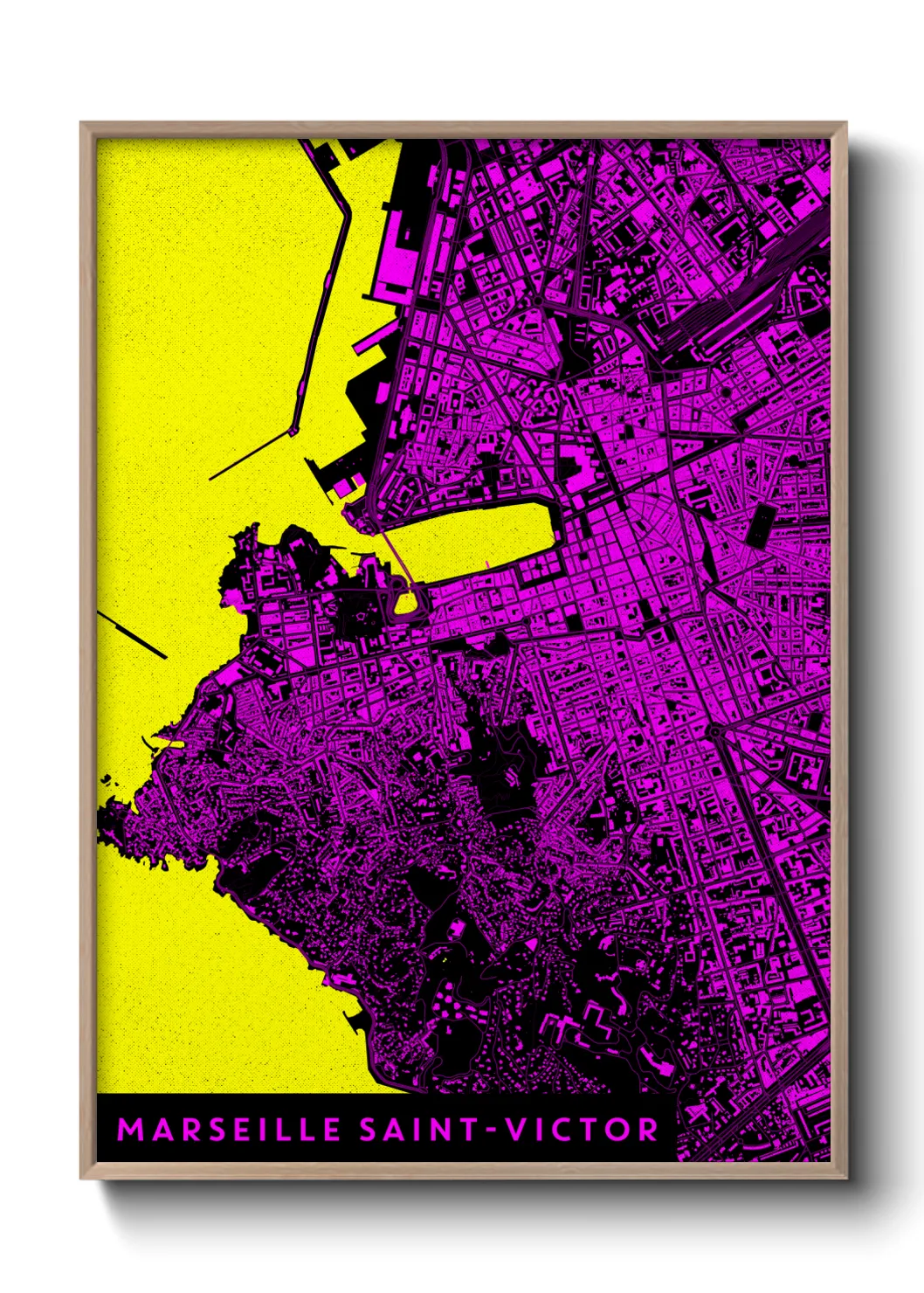 Un poster carteMarseille Saint-Victor