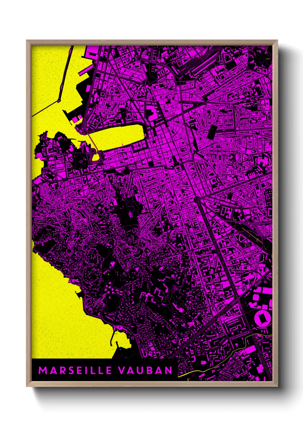 Une affiche de carte sur Marseille Vauban
