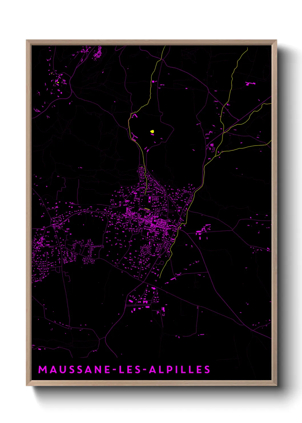 Une affiche de carte sur Maussane-les-Alpilles