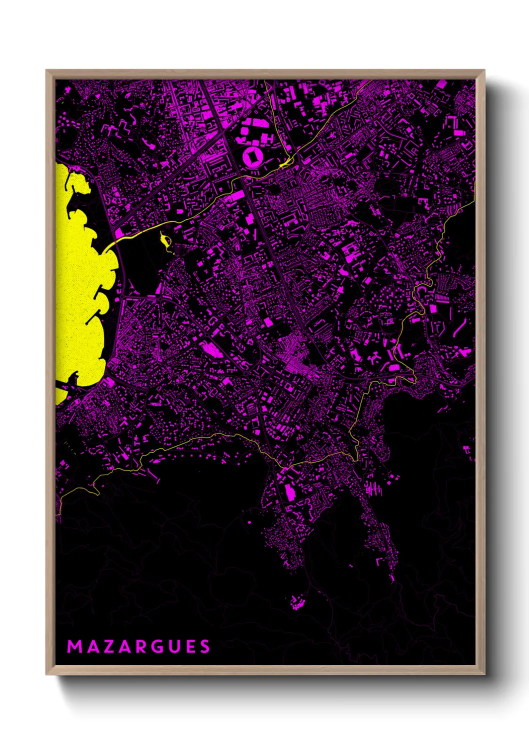 Une affiche de carte sur Mazargues