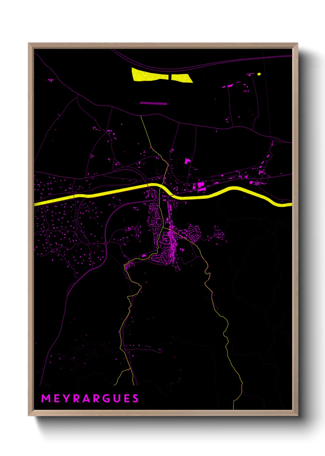 Une affiche de carte sur Meyrargues
