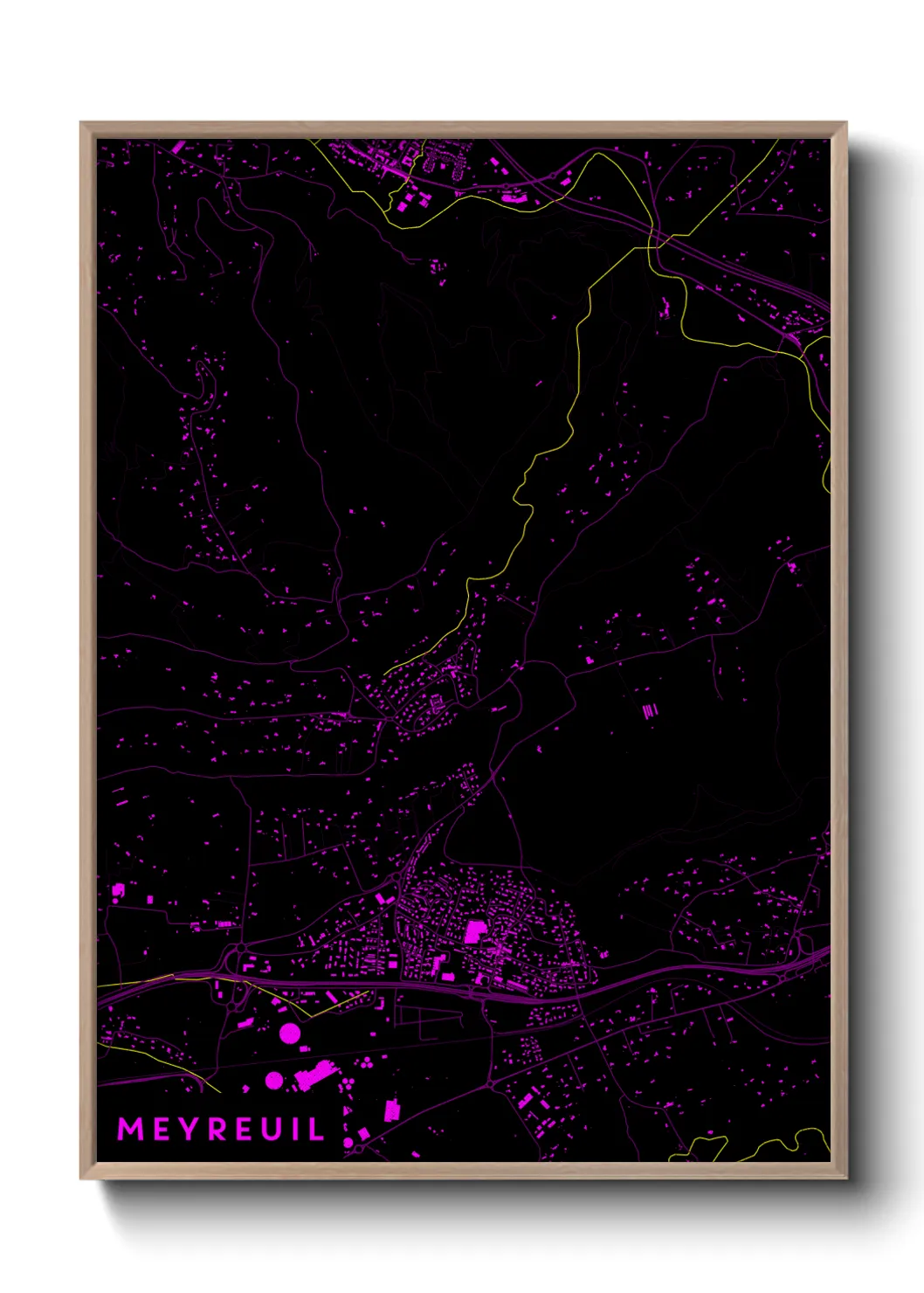 Une affiche de carte sur Meyreuil