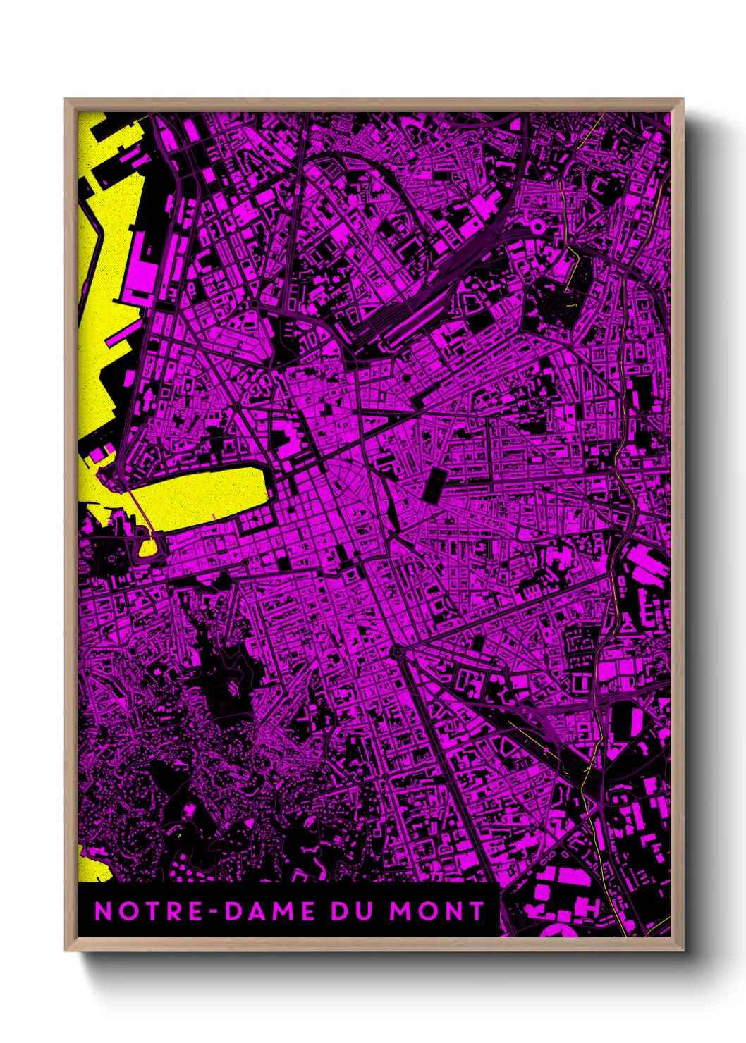 Une affiche de carte sur Notre-Dame du Mont