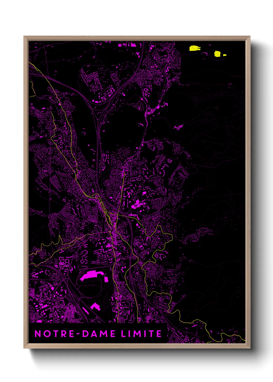 Une affiche de carte sur Notre-Dame Limite