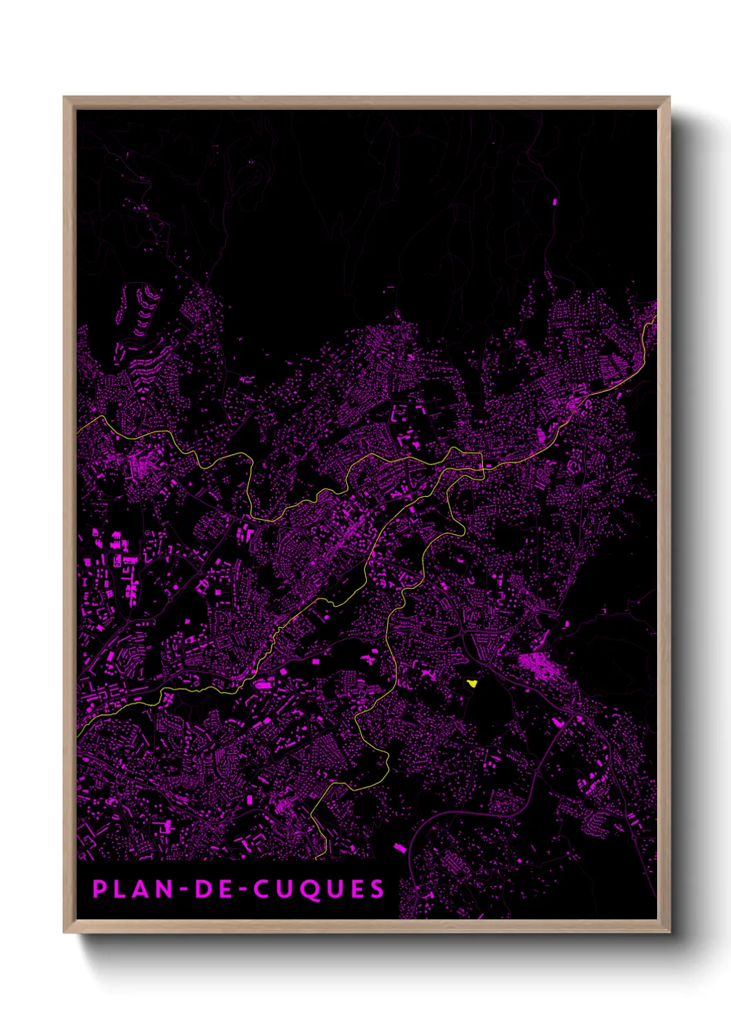 Une affiche de carte sur Plan-de-Cuques