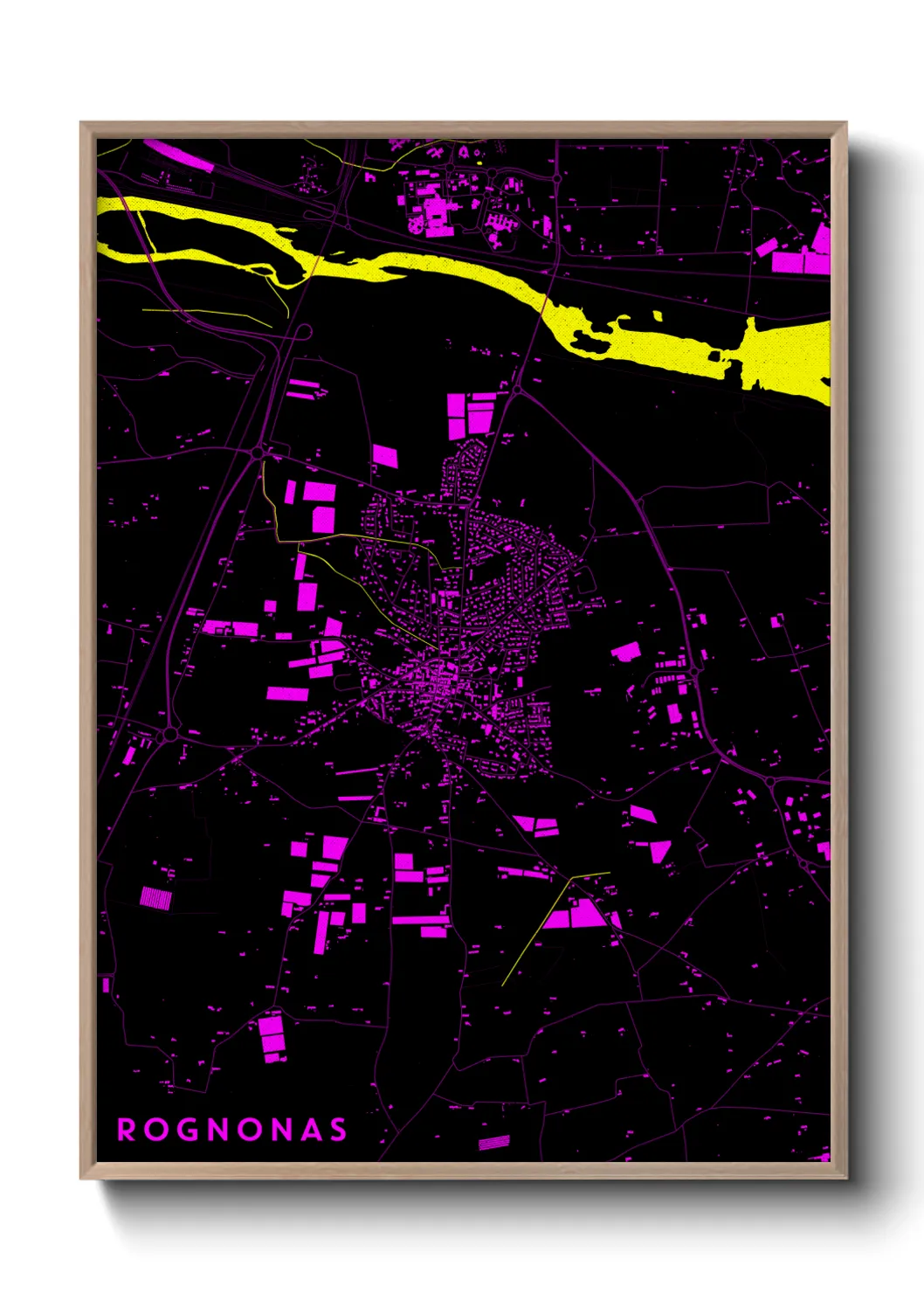 Une affiche de carte sur Rognonas