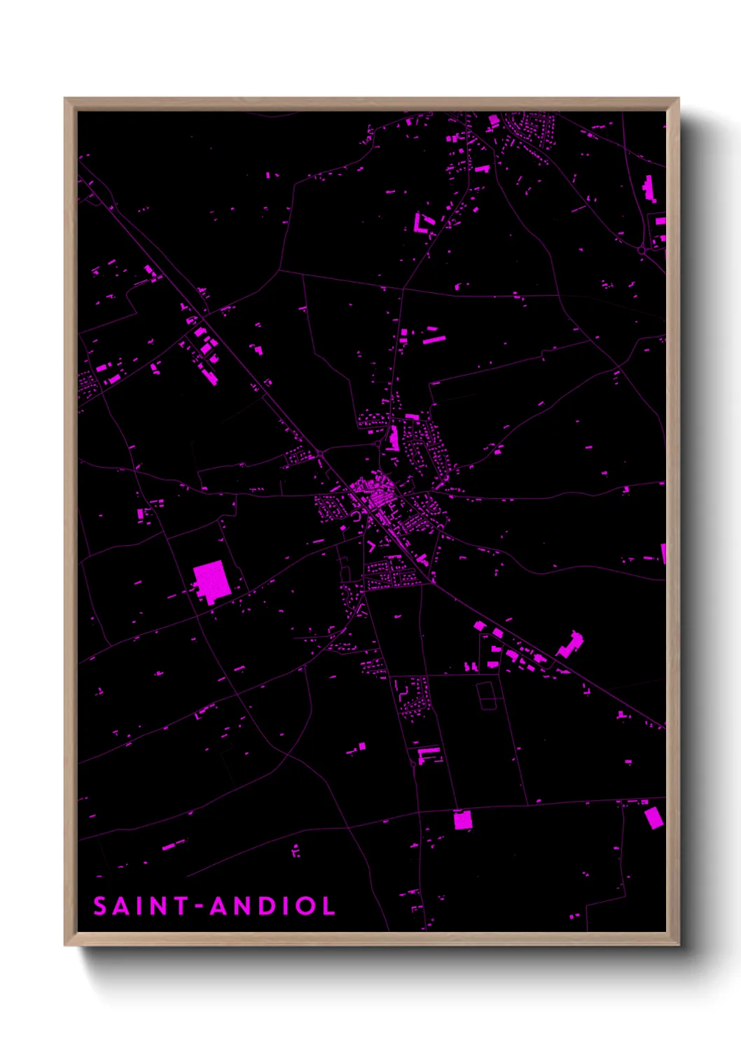 Une affiche de carte sur Saint-Andiol