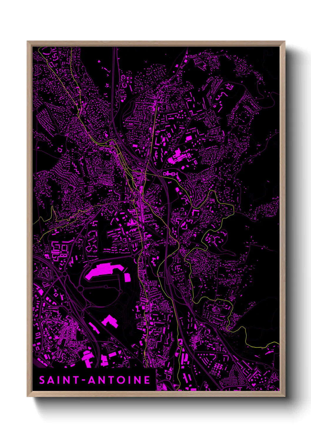 Une affiche de carte sur Saint-Antoine