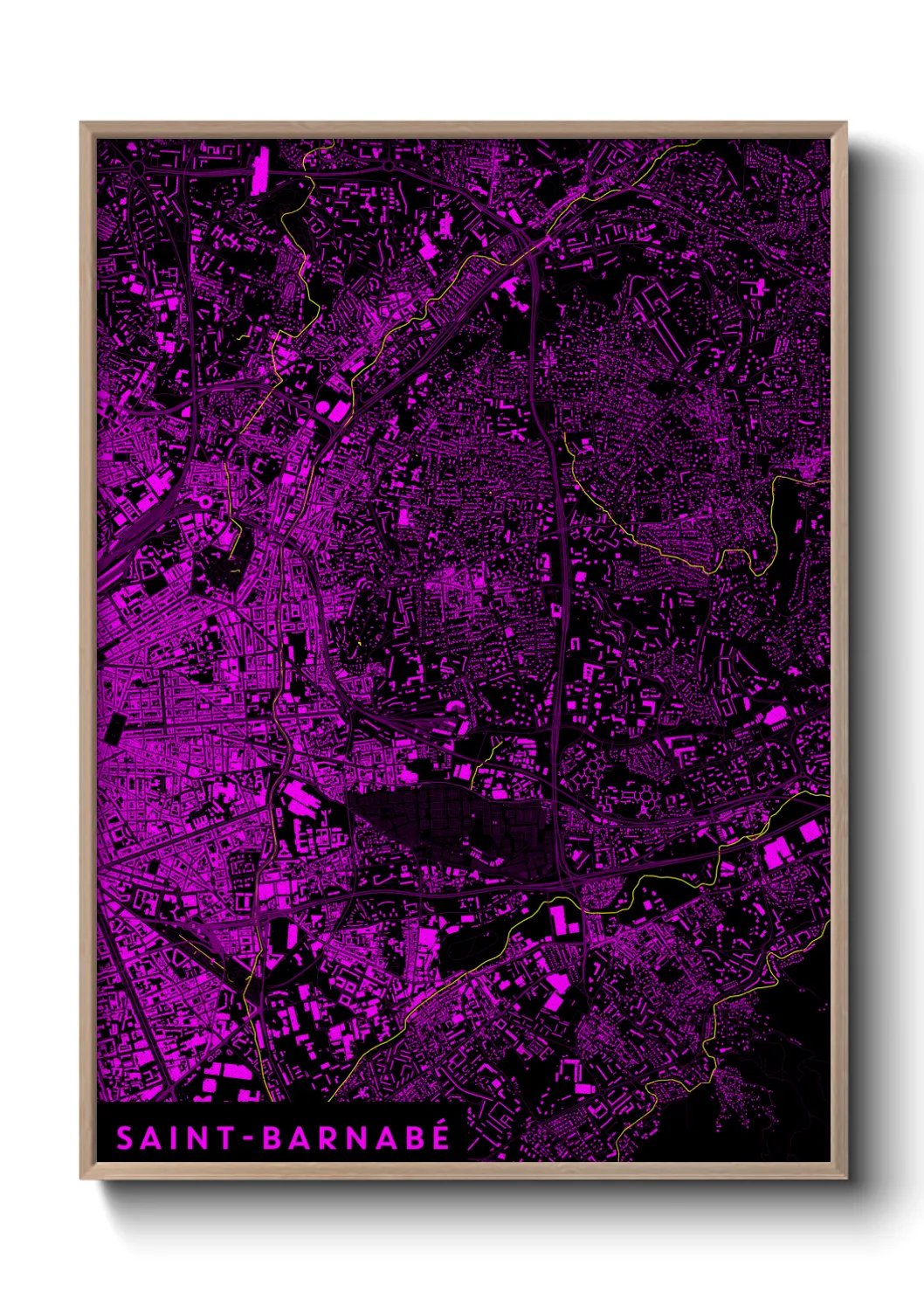Une affiche de carte sur Saint-Barnabé
